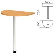 Стол приставной полукруг «Монолит», 600х400х750 мм, цвет бук бавария (КОМПЛЕКТ)