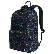 Рюкзак BRAUBERG DREAM универсальный с карманом для ноутбука, эргономичный, «Neon cats», 42х26х14 см, 270771