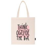 Сумка шоппер BRAUBERG, канвас, 40х35 см, бежевый, «Think outside the box», 271898
