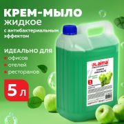 Мыло-крем жидкое 5 л, ЛАЙМА PROFESSIONAL «Яблоко», с антибактериальным эффектом, 600189