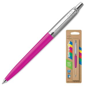 Ручка шариковая PARKER «Jotter Orig Magenta», корпус розовый, нержавеющая сталь, блистер, синяя, 2075996
