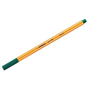 Ручка капиллярная (линер) STABILO «Point 88», ЗЕЛЕНОВАТО-БИРЮЗОВАЯ, корпус оранжевый, линия письма 0,4 мм, 88/53