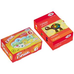 Гуашь ГАММА «Мультики», 6 цветов по 20 мл, картонная упаковка, 221030