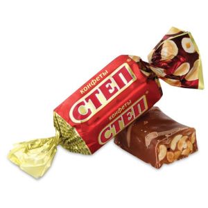 Конфеты шоколадные СЛАВЯНКА «Золотой Степ» с мягкой карамелью и арахисом, 1000 г, пакет, 20463
