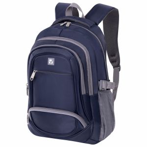 Рюкзак BRAUBERG HIGH SCHOOL универсальный, 3 отделения, «Райдер», синий, 46х31х18 см, 225523