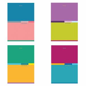 Тетрадь А4, 60 л., BRAUBERG, скоба, клетка, обложка картон, «Color», 404043