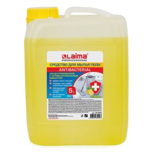 Средство для мытья пола и стен 5 кг LAIMA PROFESSIONAL концентрированное, «Антибактериальный эффект. Лимон», 607966