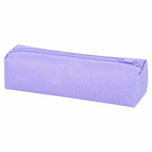 Пенал-тубус ПИФАГОР на молнии, ткань, пастельно-фиолетовый, 20х5 см, 272259