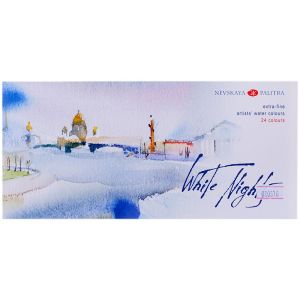 Краски акварельные художественные «Белые ночи», 24 цвета, кювета 2,5 мл, картонная коробка, 1941061