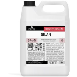 Средство для чистки посудомоечных и стиральных машин 5 л, PRO-BRITE SILAN, от минеральных отложений, кислотное, 074-5