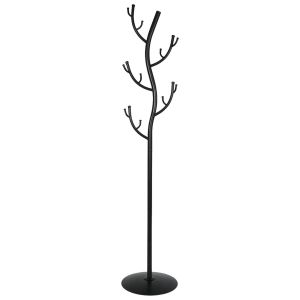 Вешалка-стойка «Дерево», 1,81 м, диск 37,5 см, 15 крючков, металл, черная, ВНП 211 Ч
