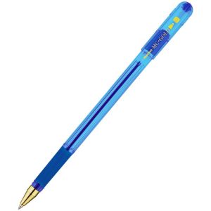 Ручка шариковая масляная с грипом MUNHWA «MC Gold», СИНЯЯ, корпус тонированный синий, узел 0,7 мм, линия письма 0,5 мм, BMC07-02