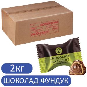 Конфеты вафельные O'ZERA «Chocolate Hazelnut» с начинкой из фундучной пасты в шоколаде, гофрокороб 2 кг, ВК414