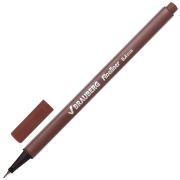 Ручка капиллярная (линер) BRAUBERG «Aero», КОРИЧНЕВАЯ, трехгранная, металлический наконечник, линия письма 0,4 мм, 142257