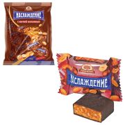 Конфеты шоколадные БАБАЕВСКИЙ «Наслаждение», мягкая карамель с орехами, 250 г, пакет, ББ10589