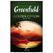 Чай GREENFIELD (Гринфилд) «Golden Ceylon», черный, листовой, 200 г, картонная коробка, 0791-10