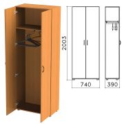 Шкаф для одежды «Фея», 740х390х2000 мм, цвет орех милан, ШФ17.5