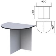 Стол приставной к столу для переговоров (640112) «Монолит», 900х700х750 мм, серый, ПМ19.11