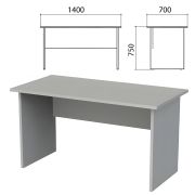 Стол письменный «Этюд», 1400х700х750 мм, серый, 400028-03