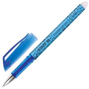 Ручка стираемая гелевая STAFF «College GP-199», СИНЯЯ, хромированные детали, узел 0,5 мм, линия письма 0,35 мм, 142494