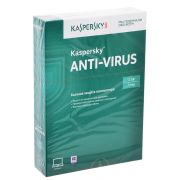 Антивирус KASPERSKY «Anti-Virus», лицензия на 2 ПК, 1 год, бокс