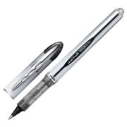 Ручка-роллер UNI-BALL (Япония) «Vision Elite», ЧЕРНАЯ, корпус серый, узел 0,8 мм, линия письма 0,6 мм, UB-200(08)BLACK
