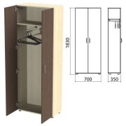 Шкаф для одежды «Канц», 700х350х1830 мм, цвет дуб молочный/венге (КОМПЛЕКТ)
