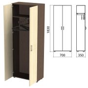 Шкаф для одежды «Канц», 700х350х1830 мм, цвет венге/дуб молочный (КОМПЛЕКТ)
