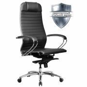 Кресло офисное МЕТТА «SAMURAI» K-1.04, экокожа, черное