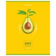 Тетрадь предметная «AVOCADO» 48 л., глянцевый лак, БИОЛОГИЯ, клетка, BRAUBERG, 404276