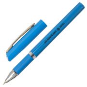 Ручка шариковая масляная с грипом BRAUBERG «Roll», СИНЯЯ, корпус синий, узел 0,7 мм, линия письма 0,35 мм, 143005