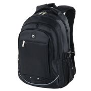 Рюкзак BRAUBERG универсальный, 3 отделения, черный, 46х31х18 см, 270758