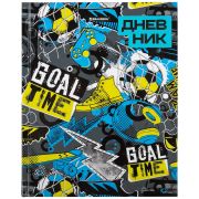 Дневник 5-11 класс 48 л., твердый, BRAUBERG, глянцевая ламинация, с подсказом, «Goal Time», 106397