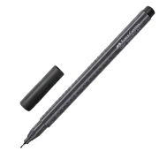 Ручка капиллярная (линер) FABER-CASTELL «Grip Finepen», ЧЕРНАЯ, трехгранная, корпус черный, 0,4 мм, 151699