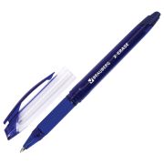 Ручка стираемая гелевая с грипом BRAUBERG «X-ERASE», СИНЯЯ, корпус синий, узел 0,7 мм, линия письма 0,35 мм, 143333