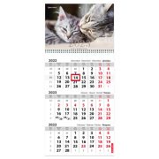 Календарь квартальный 2023 г., 3 блока, 1 гребень, с бегунком, офсет, «SOFT PURR», BRAUBERG, 114240