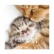 Календарь настенный перекидной 2023 г., 12 листов, 29х29 см, «КОШКИ», STAFF, 114276