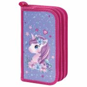 Пенал ПИФАГОР, 3 отделения, ламинированный картон, 19х11 см, «Dreamy unicorn», 270891