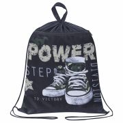 Мешок для обуви BRAUBERG, с петлёй, карман на молнии, полиэстер, 47х37 см, «Power step», 270913