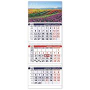 Календарь квартальный с бегунком 2023 г., 3 блока, 3 гребня, ОФИС, «Цветущие долины», HATBER, 3Кв3гр3_27059