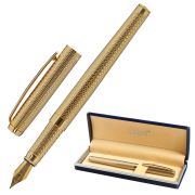 Ручка подарочная перьевая GALANT «VERSUS», корпус золотистый, детали золотистые, узел 0,8 мм, синяя, 143528