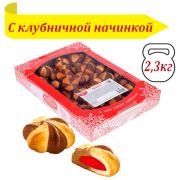Печенье БЕЛОГОРЬЕ «Шапито» сдобное с клубничной начинкой, гофрокороб 2,3 кг, 37-10