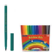 Фломастеры 18 ЦВЕТОВ CENTROPEN «Rainbow Kids», круглые, смываемые, вентилируемый колпачок, 7550/18ET, 7 7550 1802