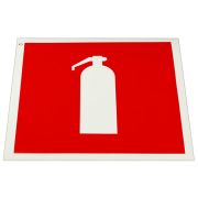 Знак пожарной безопасности «Огнетушитель», КОМПЛЕКТ 10 шт., 200х200 мм, пленка самоклеящаяся, F04