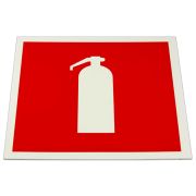 Знак пожарной безопасности «Огнетушитель», 200х200х2 мм, фотолюминесцентный, пластик, F04