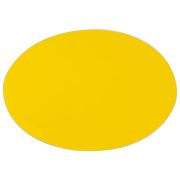 Знак безопасности «Желтый круг на двери», КОМПЛЕКТ 5 шт., диаметр - 150 мм, пленка самоклеящаяся, И 16, И16