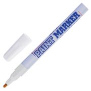 Маркер-краска лаковый (paint marker) MUNHWA «Slim», 2 мм, БЕЛЫЙ, нитро-основа, алюминиевый корпус, SPM-05