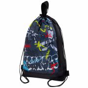 Мешок для обуви ЮНЛАНДИЯ с ручками, боковой карман на молнии, 46х36 см, «Graffiti», 272408