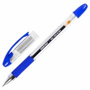 Ручка гелевая с грипом ОФИСМАГ «M-555», СИНЯЯ, игольчатый наконечник 0,5 мм, линия письма 0,35 мм, 144214