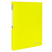 Папка 20 вкладышей BRAUBERG «Neon», 16 мм, неоновая желтая, 700 мкм, 227449